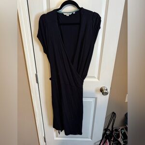 Boden Navy Asymmetrical Wrap Dress